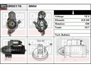 DELCO REMY DRS0176 starteris 
 Elektros įranga -> Starterio sistema -> Starteris
12417801203, 12417802508, 12417804138