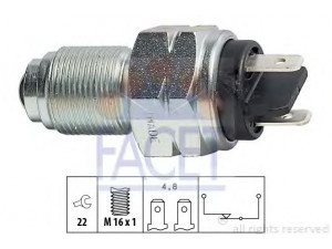 FACET 7.6017 jungiklis, atbulinės eigos žibintas 
 Elektros įranga -> Šviesų jungikliai/relės/valdymas -> Šviesų jungiklis/svirtis
T0732507, 44 01 725, 60 01 001 318