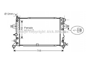 AVA QUALITY COOLING OL2625 radiatorius, variklio aušinimas 
 Aušinimo sistema -> Radiatorius/alyvos aušintuvas -> Radiatorius/dalys
1300272, 13156845, 13156845