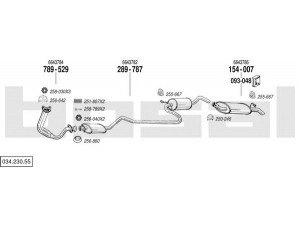 BOSAL 034.230.55 išmetimo sistema 
 Išmetimo sistema -> Išmetimo sistema, visa