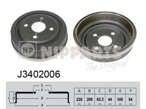 NIPPARTS J3402006 stabdžių būgnas 
 Stabdžių sistema -> Būgninis stabdys -> Stabdžių būgnas
42431-20070