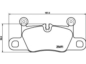 HELLA 8DB 355 021-351 stabdžių trinkelių rinkinys, diskinis stabdys 
 Techninės priežiūros dalys -> Papildomas remontas
99135294901, 99135294902