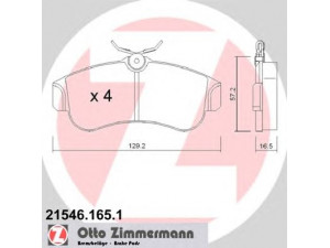 ZIMMERMANN 21546.165.1 stabdžių trinkelių rinkinys, diskinis stabdys 
 Techninės priežiūros dalys -> Papildomas remontas
410602F025, 410602F026, 410604M526