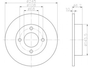 HELLA PAGID 8DD 355 101-371 stabdžių diskas 
 Stabdžių sistema -> Diskinis stabdys -> Stabdžių diskas
443615601A, 443615601A, 443615601A