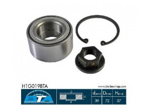 BTA H1G019BTA rato guolio komplektas 
 Ašies montavimas/vairavimo mechanizmas/ratai -> Rato stebulė/montavimas -> Rato guolis
1 085 569