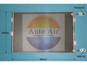 AUTO AIR GLOUCESTER 16-1443 kondensatorius, oro kondicionierius