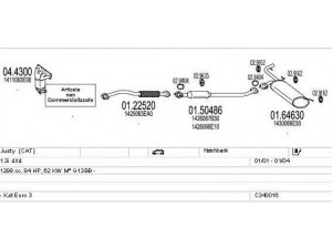 MTS C340016004871 išmetimo sistema 
 Išmetimo sistema -> Išmetimo sistema, visa