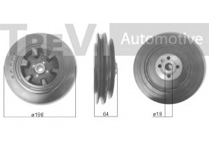 TREVI AUTOMOTIVE PC1282 skriemulys, alkūninis velenas 
 Diržinė pavara -> Dirželio skriemulys
074105251J