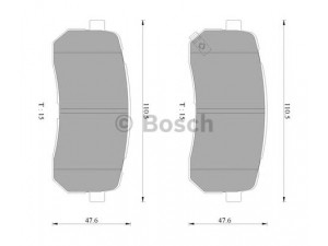 BOSCH 0 986 AB3 101 stabdžių trinkelių rinkinys, diskinis stabdys 
 Techninės priežiūros dalys -> Papildomas remontas
58302 A9A00