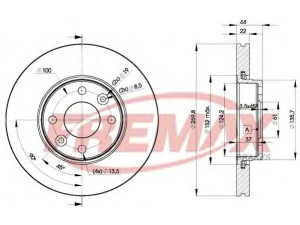 FREMAX BD-7795 stabdžių diskas 
 Stabdžių sistema -> Diskinis stabdys -> Stabdžių diskas
40206-AX602, 7701 207 795