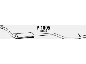 FENNO P1805 vidurinis duslintuvas 
 Išmetimo sistema -> Duslintuvas
1717-K7