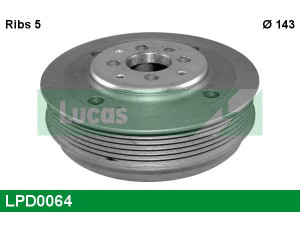 LUCAS ENGINE DRIVE LPD0064 skriemulys, alkūninis velenas 
 Diržinė pavara -> Dirželio skriemulys
038105243K, 038105243K, 038105243K