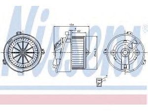 NISSENS 87129 vidaus pūtiklis 
 Šildymas / vėdinimas -> Orpūtė/dalys
1307830080, 6441E4, 1307830080