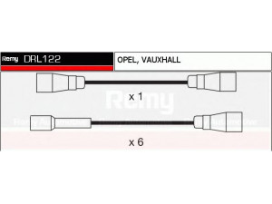 DELCO REMY DRL122 uždegimo laido komplektas 
 Kibirkšties / kaitinamasis uždegimas -> Uždegimo laidai/jungtys
1612430, 1612476, 1612483, 90296017