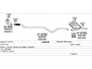MTS C280161006714 išmetimo sistema 
 Išmetimo sistema -> Išmetimo sistema, visa