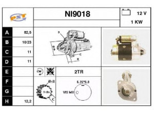 SNRA NI9018 starteris 
 Elektros įranga -> Starterio sistema -> Starteris
23300N3300, 23300N3301, 23300N3302
