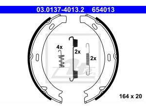 ATE 03.0137-4013.2 stabdžių trinkelių komplektas, stovėjimo stabdis 
 Stabdžių sistema -> Rankinis stabdys
0 5096 552AA, 0 5143 676AA, 5096 552AA