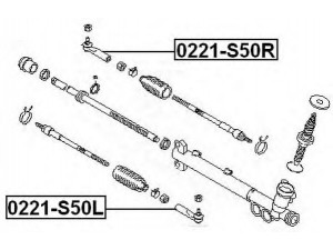 ASVA 0221-S50L skersinės vairo trauklės galas 
 Vairavimas -> Vairo mechanizmo sujungimai
D8F40-CG80A