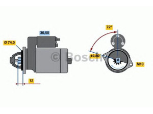 BOSCH 0 986 019 370 starteris 
 Elektros įranga -> Starterio sistema -> Starteris
04557 468, 04793 110, 04793 210