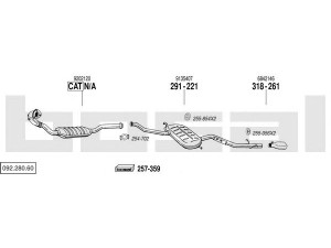 BOSAL 092.280.60 išmetimo sistema 
 Išmetimo sistema -> Išmetimo sistema, visa