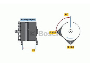BOSCH 0 120 468 102 kintamosios srovės generatorius