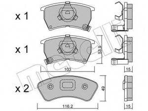 METELLI 22-0386-0 stabdžių trinkelių rinkinys, diskinis stabdys 
 Techninės priežiūros dalys -> Papildomas remontas
BG12-49-280