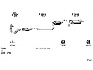 FENNO FO005 išmetimo sistema 
 Išmetimo sistema -> Išmetimo sistema, visa