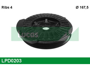 LUCAS ENGINE DRIVE LPD0203 skriemulys, alkūninis velenas 
 Diržinė pavara -> Dirželio skriemulys
07L105251P, 07L105251Q, 80001123