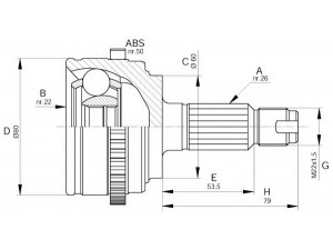 OPEN PARTS CVJ5511.10 jungčių komplektas, kardaninis velenas 
 Ratų pavara -> Sujungimai/komplektas
44014S6DE01