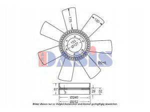 AKS DASIS 278006N ventiliatoriaus ratas, variklio aušinimas
374705