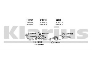 KLARIUS 720237E išmetimo sistema 
 Išmetimo sistema -> Išmetimo sistema, visa