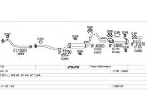MTS C390106002245 išmetimo sistema 
 Išmetimo sistema -> Išmetimo sistema, visa