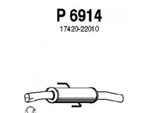FENNO P6914 vidurinis duslintuvas 
 Išmetimo sistema -> Duslintuvas
17420-22010