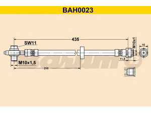 BARUM BAH0023 stabdžių žarnelė 
 Stabdžių sistema -> Stabdžių žarnelės
1J0 611 701, 1J0 611 701 L, 1J0 611 701 N