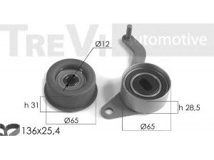 TREVI AUTOMOTIVE KD1076 paskirstymo diržo komplektas 
 Techninės priežiūros dalys -> Papildomas remontas
1606343, 1606349, 93100129, 93188129