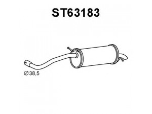 VENEPORTE ST63183 galinis duslintuvas 
 Išmetimo sistema -> Duslintuvas
6Q6253609CE, 6Q6253609J, JZW253609AJ
