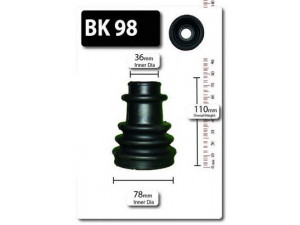 SHAFTEC BK98 gofruotoji membrana, kardaninis velenas 
 Ratų pavara -> Gofruotoji membrana