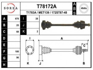 EAI T78172A kardaninis velenas 
 Ratų pavara -> Kardaninis velenas
2103508210