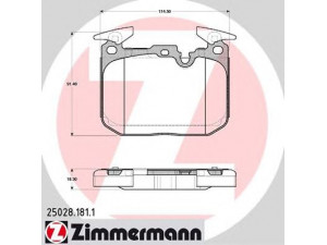 ZIMMERMANN 25028.181.1 stabdžių trinkelių rinkinys, diskinis stabdys 
 Techninės priežiūros dalys -> Papildomas remontas
3411 6 859 282