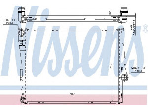 NISSENS 60782A radiatorius, variklio aušinimas 
 Aušinimo sistema -> Radiatorius/alyvos aušintuvas -> Radiatorius/dalys
1436242, 1711.9.071.518, 1711.9.071.519