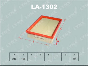 LYNXauto LA-1302 oro filtras 
 Filtrai -> Oro filtras
1444.FH, 1444.VW, 1444.W2