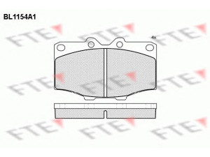 FTE BL1154A1 stabdžių trinkelių rinkinys, diskinis stabdys 
 Techninės priežiūros dalys -> Papildomas remontas
04465-35100, 04465-35170, 04465-35210
