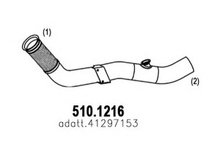 ASSO 510.1216 išleidimo kolektorius 
 Išmetimo sistema -> Išmetimo vamzdžiai