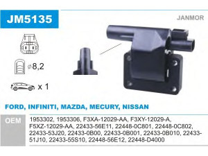 JANMOR JM5135 ritė, uždegimas 
 Kibirkšties / kaitinamasis uždegimas -> Uždegimo ritė
1953302, 1953306, F3XA-12029-AA