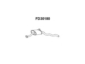VENEPORTE FD30180 priekinis duslintuvas 
 Išmetimo sistema -> Duslintuvas
1020013, 1020051, 1507187, 6190315