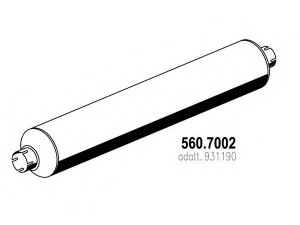 ASSO 560.7002 vidurinis / galinis duslintuvas
931190