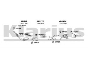 KLARIUS 931184U išmetimo sistema 
 Išmetimo sistema -> Išmetimo sistema, visa