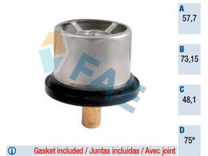 FAE 5320275 termostatas, aušinimo skystis 
 Aušinimo sistema -> Termostatas/tarpiklis -> Thermostat
304395, 222730, 1661993, 3839110