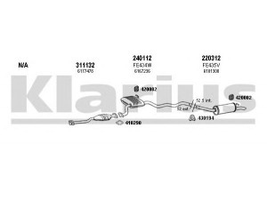 KLARIUS 360937E išmetimo sistema 
 Išmetimo sistema -> Išmetimo sistema, visa