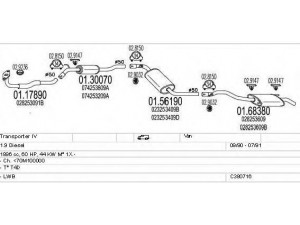 MTS C380716008638 išmetimo sistema 
 Išmetimo sistema -> Išmetimo sistema, visa